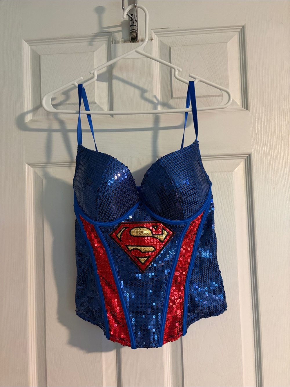 Undergirl Blue Sequin Supergirl Corset Top